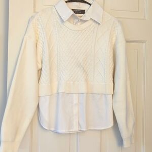 White/Off-white one piece sweater/blouse